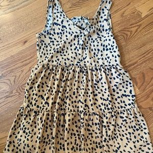 Entro leopard print babydoll dress with tie detail in the back
